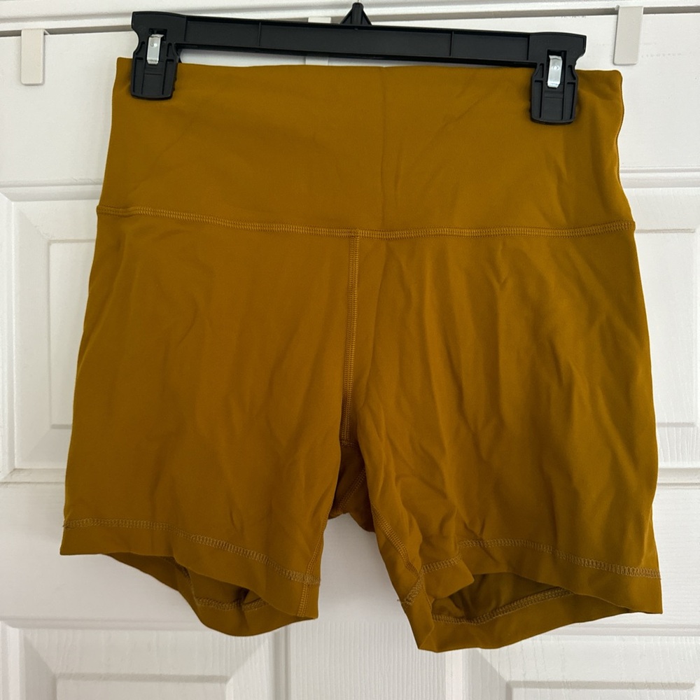 Women's Lululemon Mustard Biker Shorts